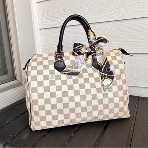 Louis VuittonSpeedy 30 White Damier Azur handbag